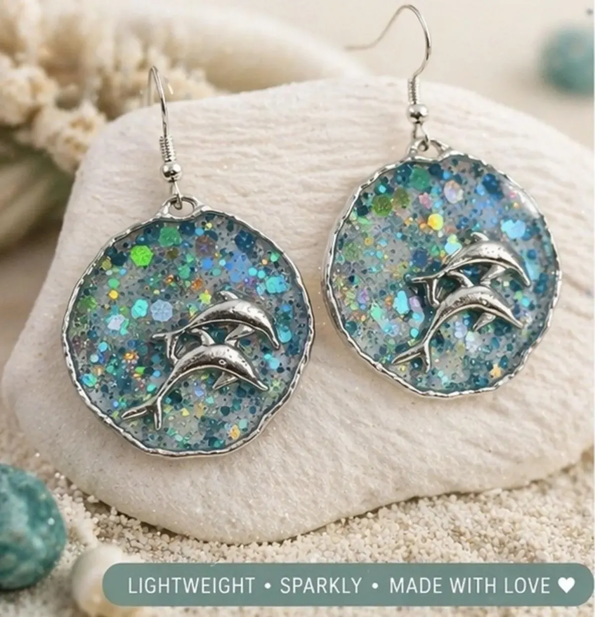 Dolphin Resin Earrings